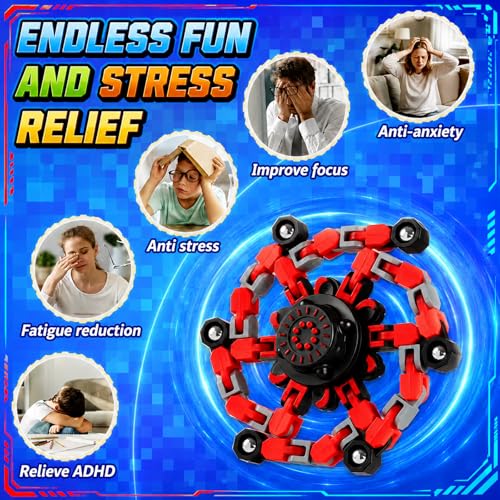 9-Pack 2-in-1 Transformable Fidget Spinners – Robot Sensory Toys for Kids, Quiet Spinning Bearings, Party Favors, Travel Stress Relief