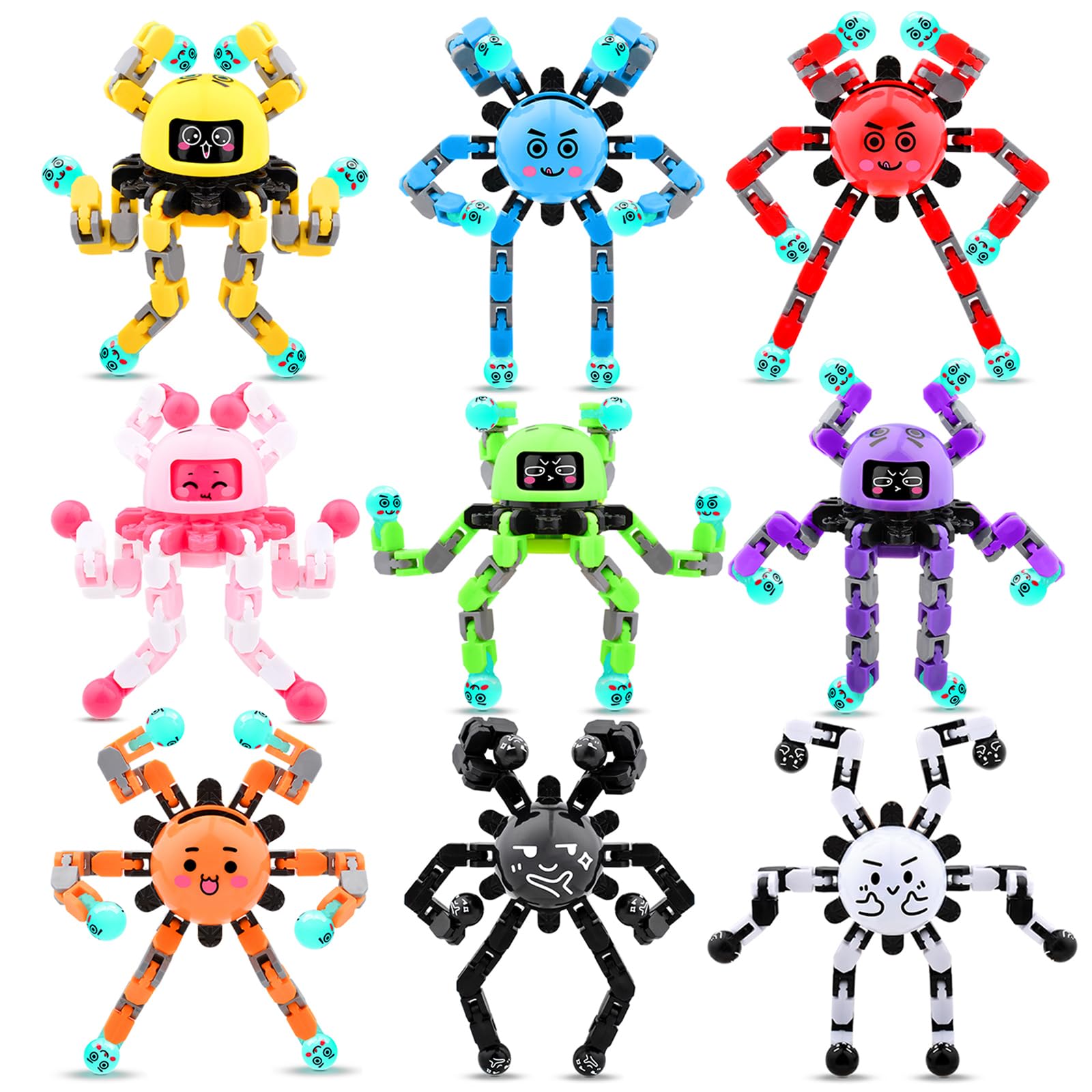 9-Pack Fidget Spinner Toys for Kids & Adults – Party Favors, Classroom Prizes, Stress Relief