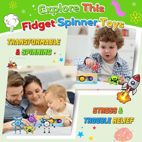 9-Pack Fidget Spinner Toys for Kids & Adults – Party Favors, Classroom Prizes, Stress Relief