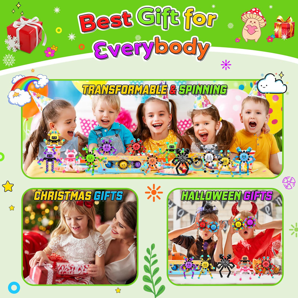 9-Pack Fidget Spinner Toys for Kids & Adults – Party Favors, Classroom Prizes, Stress Relief