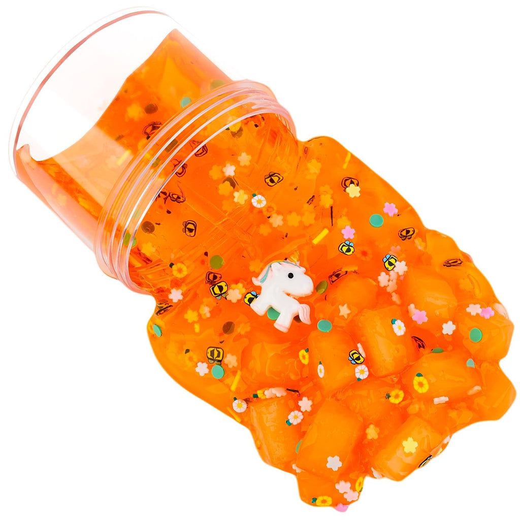 9 Pack Slime Kit with Jelly Cube and Butter Slime – Non-Sticky Stress Relief Toy with 9 Charms for Kids