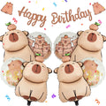 9-Piece Capybara Party Set with Banner & Balloons by Trandraft