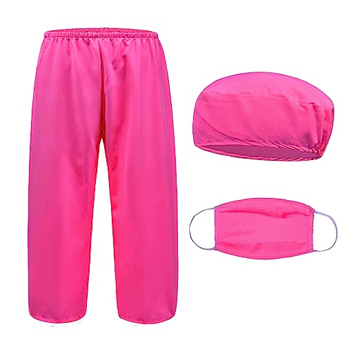 9-Piece Doctor Costume for Kids & Toddlers – Pink Scrubs Set with Real Stethoscope, Ages 3-12