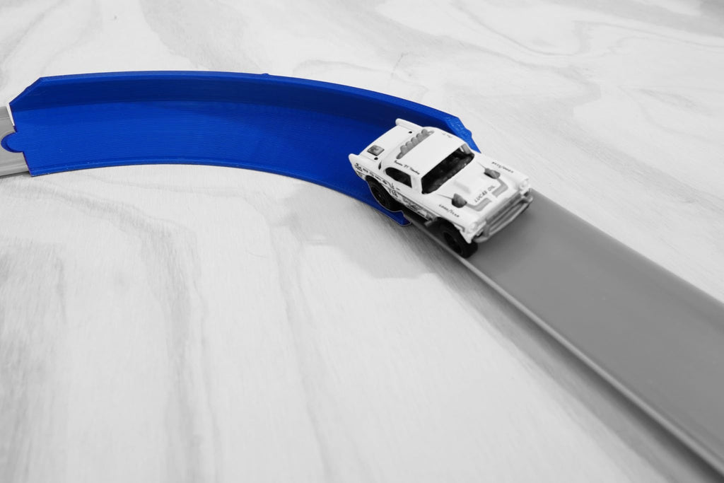 90 Degree Banked Curve Track for Hot Wheels – High-Speed Corner Replacement Piece