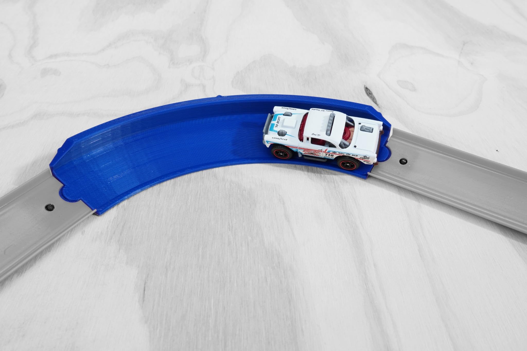 90 Degree Banked Curve Track for Hot Wheels – High-Speed Corner Replacement Piece