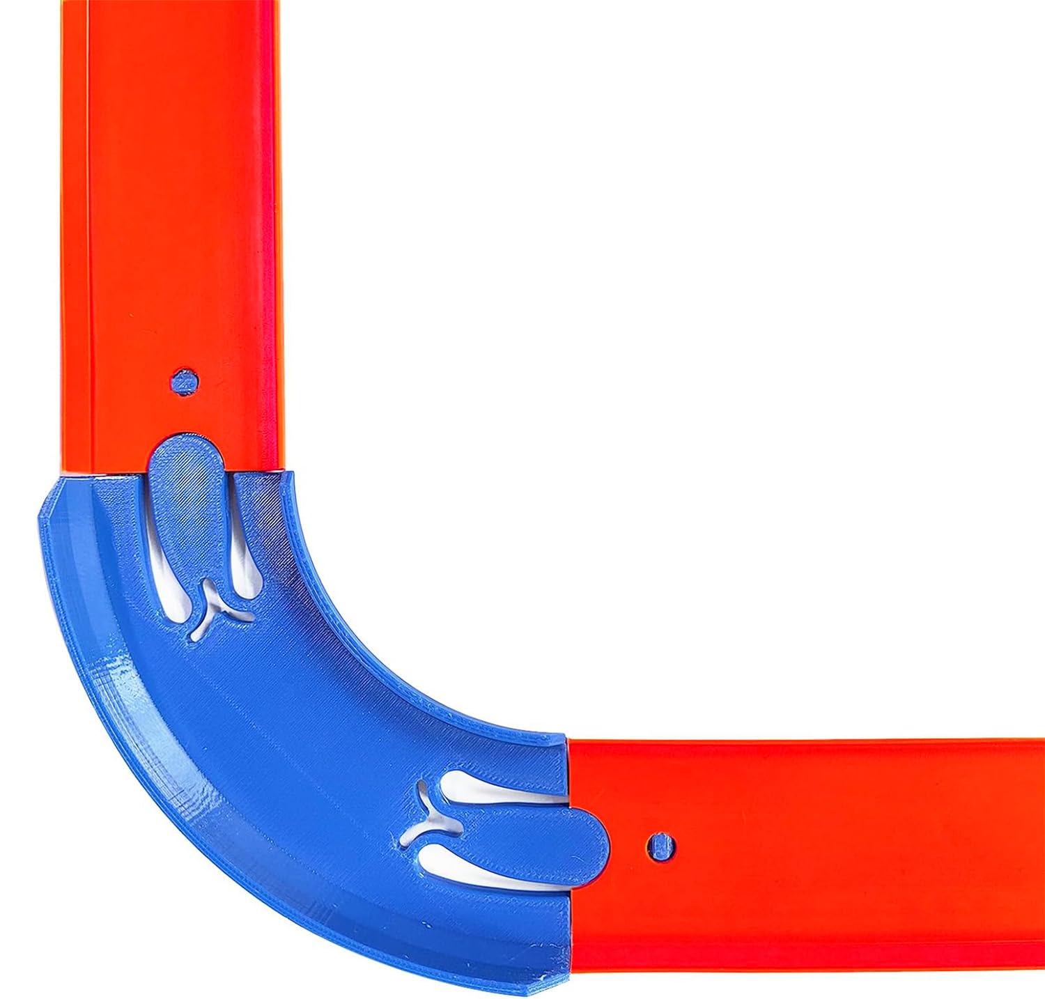 90 Degree Banked Turn Racetrack Connectors for Hot Wheels – 4 Pack (Blue)
