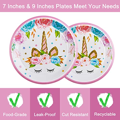 96-Piece Horned Horse Birthday Party Tableware Set for 24 Guests – Plates, Napkins, Forks