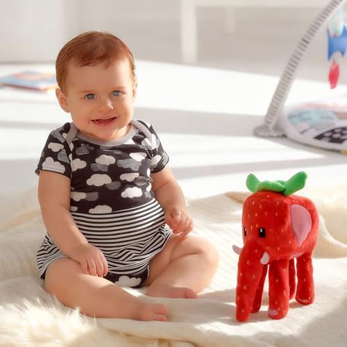 9.8-Inch Strawberry Elephant Plush – Soft Kawaii Stuffed Animal, Brainrot Style Gift