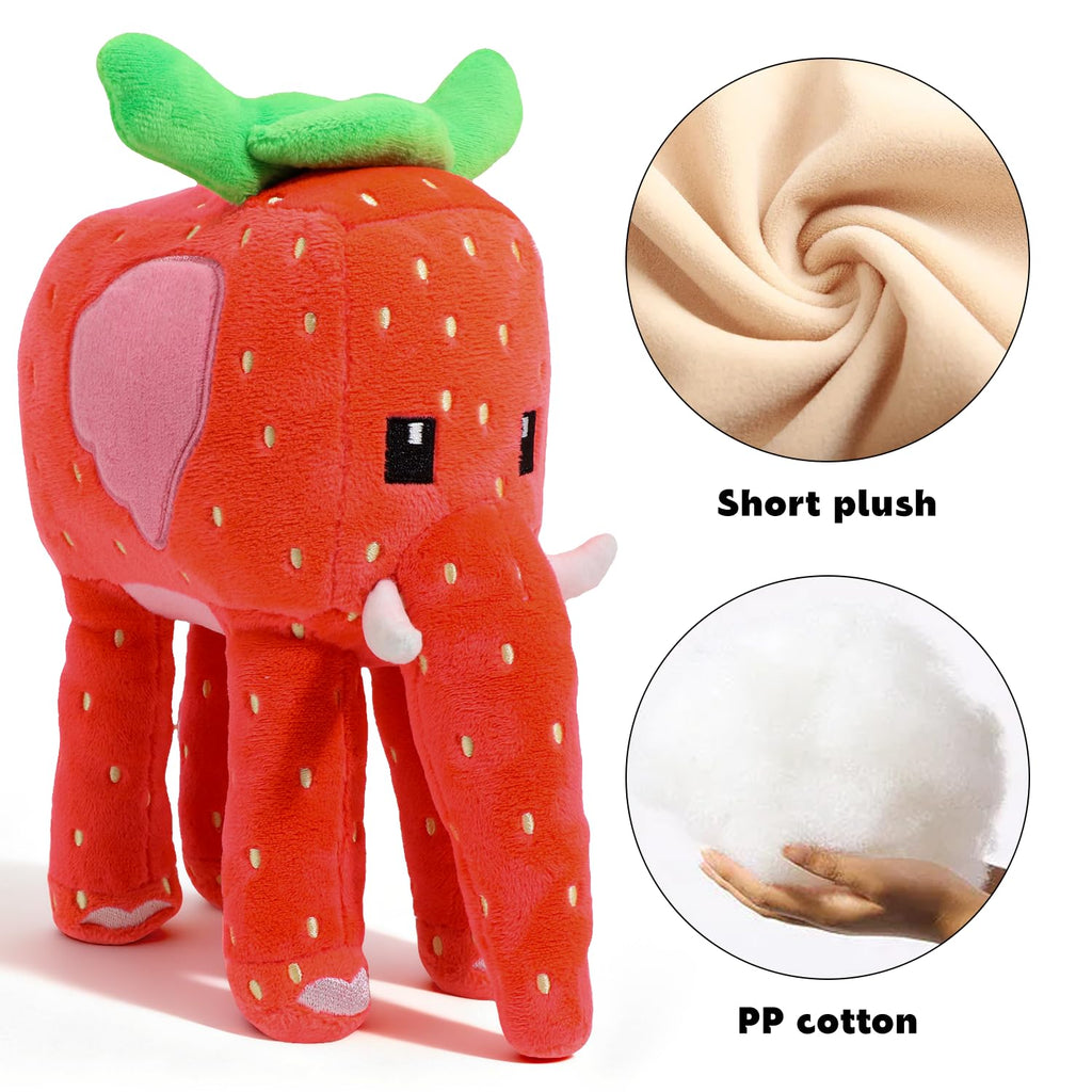9.8-Inch Strawberry Elephant Plush – Soft Kawaii Stuffed Animal, Brainrot Style Gift