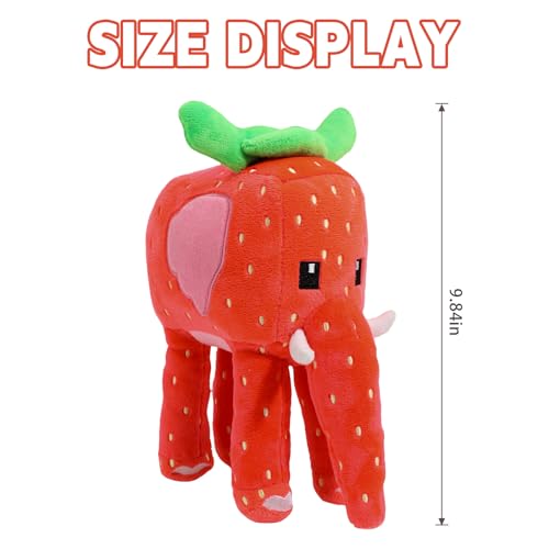 9.8-Inch Strawberry Elephant Plush – Soft Kawaii Stuffed Animal, Brainrot Style Gift