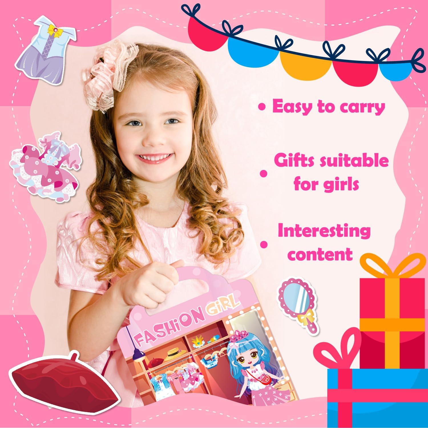 Aannanl Dress Up Reusable Sticker Books for Toddlers – 6 Themed Puffy Sticker Activity Books with 300+ Stickers