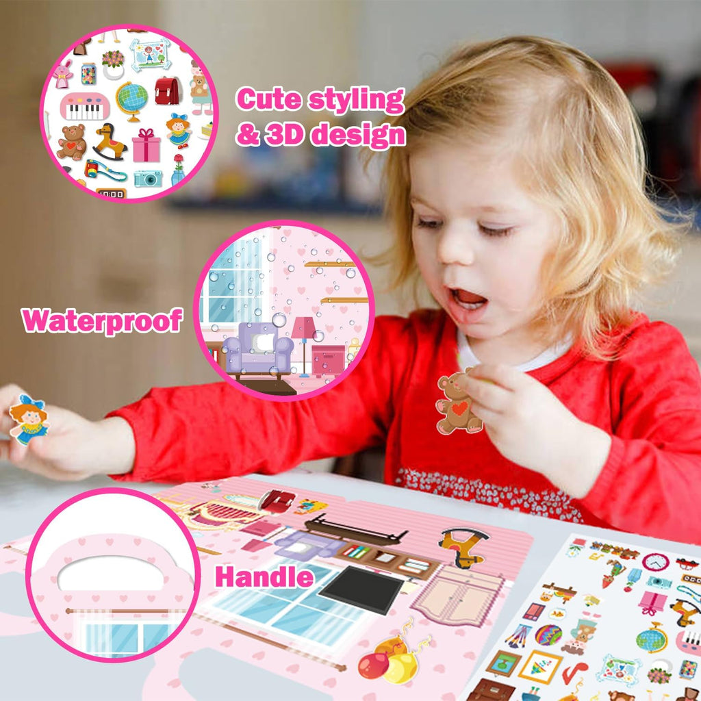 Aannanl Dress Up Reusable Sticker Books for Toddlers – 6 Themed Puffy Sticker Activity Books with 300+ Stickers