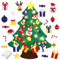 Abakuku 3-Foot Felt Christmas Tree Set for Kids – 31 Piece Ornaments & Light