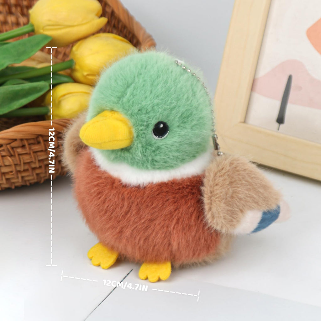 ABEARCAR 4.7-Inch Mallard Duck Stuffed Animal – Realistic Plush Toy for Kids, Keychain or Decoration