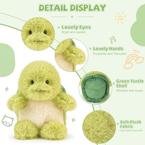 ABEARCAR 6-Inch Soft Sea Turtle Plush – Cute Stuffed Animal Gift for Kids and Girlfriend