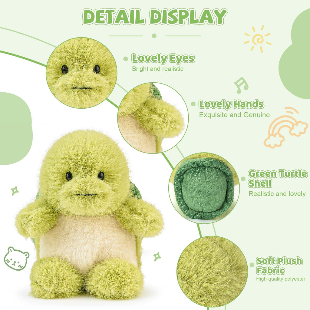 ABEARCAR 6-Inch Soft Sea Turtle Plush – Cute Stuffed Animal Gift for Kids and Girlfriend