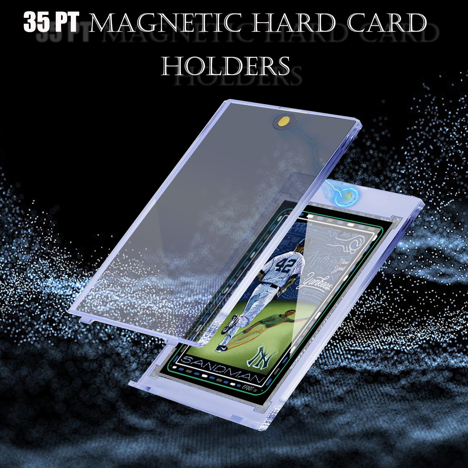 Abejita 10-Pack Magnetic Card Holder – 35pt Ultra Clear UV Protective Case for Trading Cards