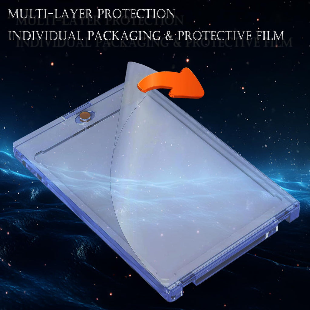 Abejita 10-Pack Magnetic Card Holder – 35pt Ultra Clear UV Protective Case for Trading Cards