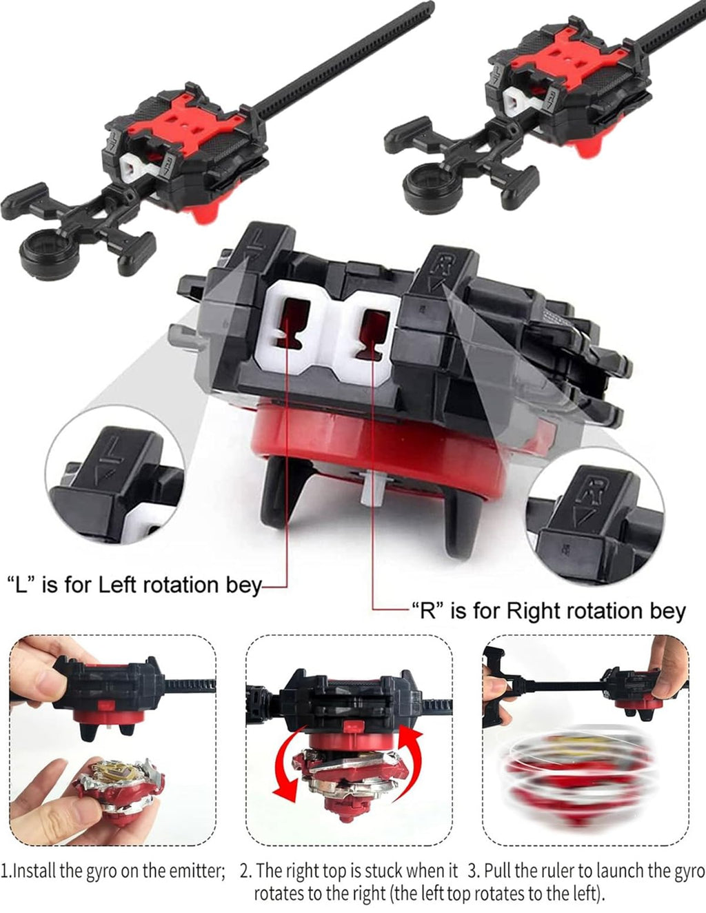 Absdcom B-145 Starter Venom Diabolos Battle Top Set with Launcher for Kids 6+