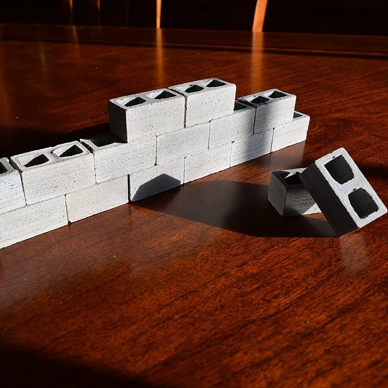 Acacia Grove 1/12 Scale Mini Cinder Blocks (12 Pack) – Real Cement for Dioramas & Dollhouses