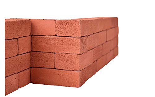 Acacia Grove Mini Red Bricks, 1:6 Scale Real Cement, 16-Pack