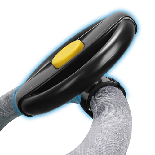 Accmor Stroller Steering Wheel Toy – BPA-Free Pretend Driving Toy with Air Horn, Velcro Attachment for Strollers and Shopping Carts