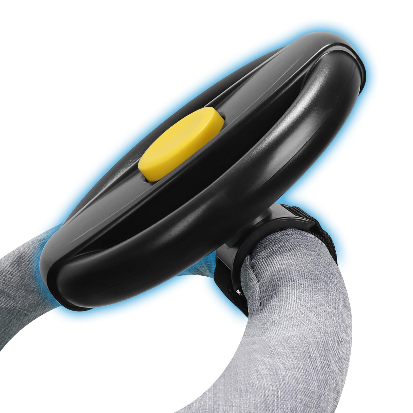 Accmor Stroller Steering Wheel Toy – BPA-Free Pretend Driving Toy with Air Horn, Velcro Attachment for Strollers and Shopping Carts