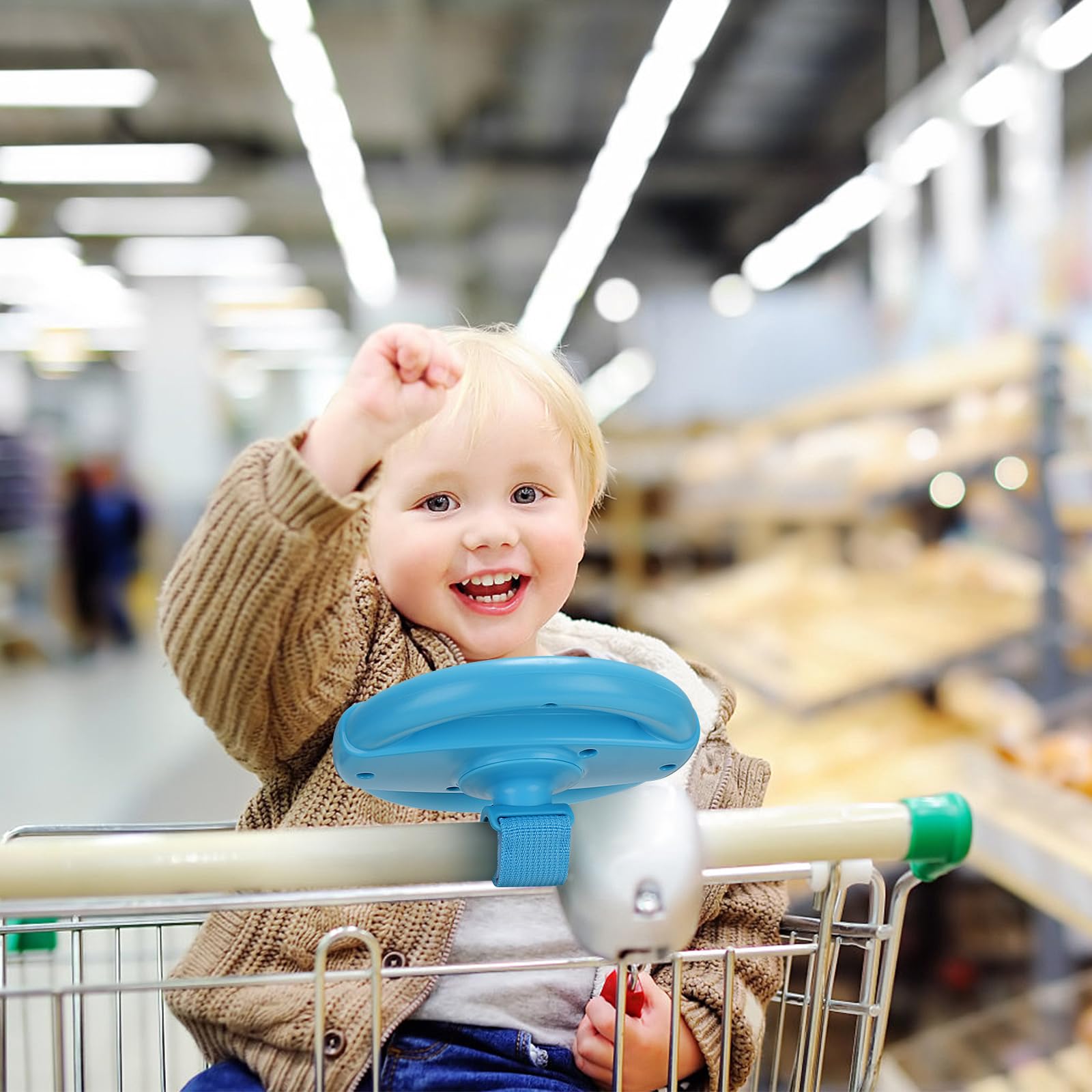 Accmor Stroller Steering Wheel Toy – Simulated Driving Fun for Strollers, Shopping Carts (BPA-Free, No Batteries)