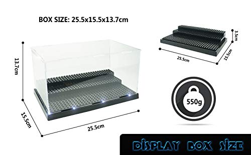 Acrylic Minifigure Display Case – Holds 35 Figures, Dust-Proof & Stackable (Black)