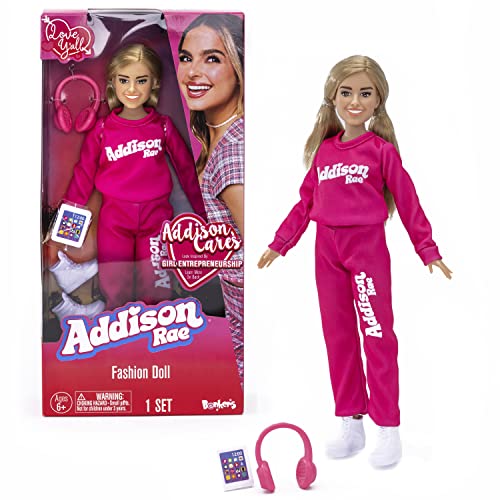 Addison Rae Fashion Doll – Comfy-Themed 11-Inch Doll with Headphones, Tablet & Sneakers