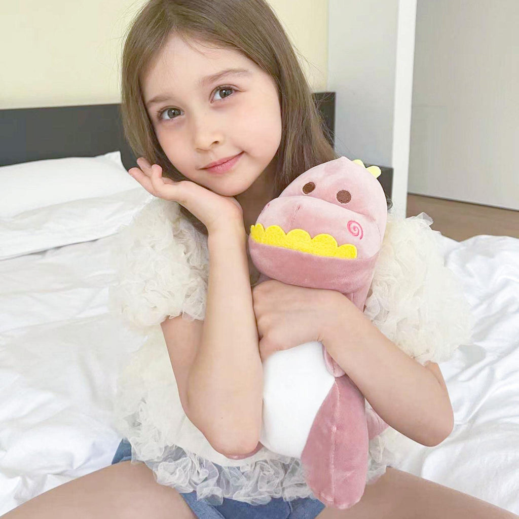 Adorlynetty 12-Inch Pink T-Rex Plush Toy - Soft Dinosaur Stuffed Animal for Kids