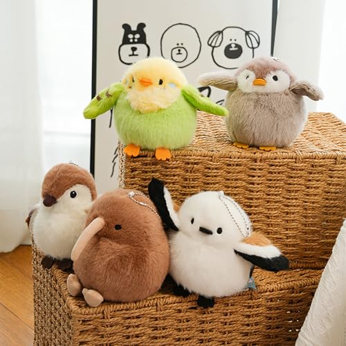 Adorlynetty 5-Inch Kiwi Bird Plush Toy – Soft Stuffed Animal with Realistic Brown Design, Safe for Kids