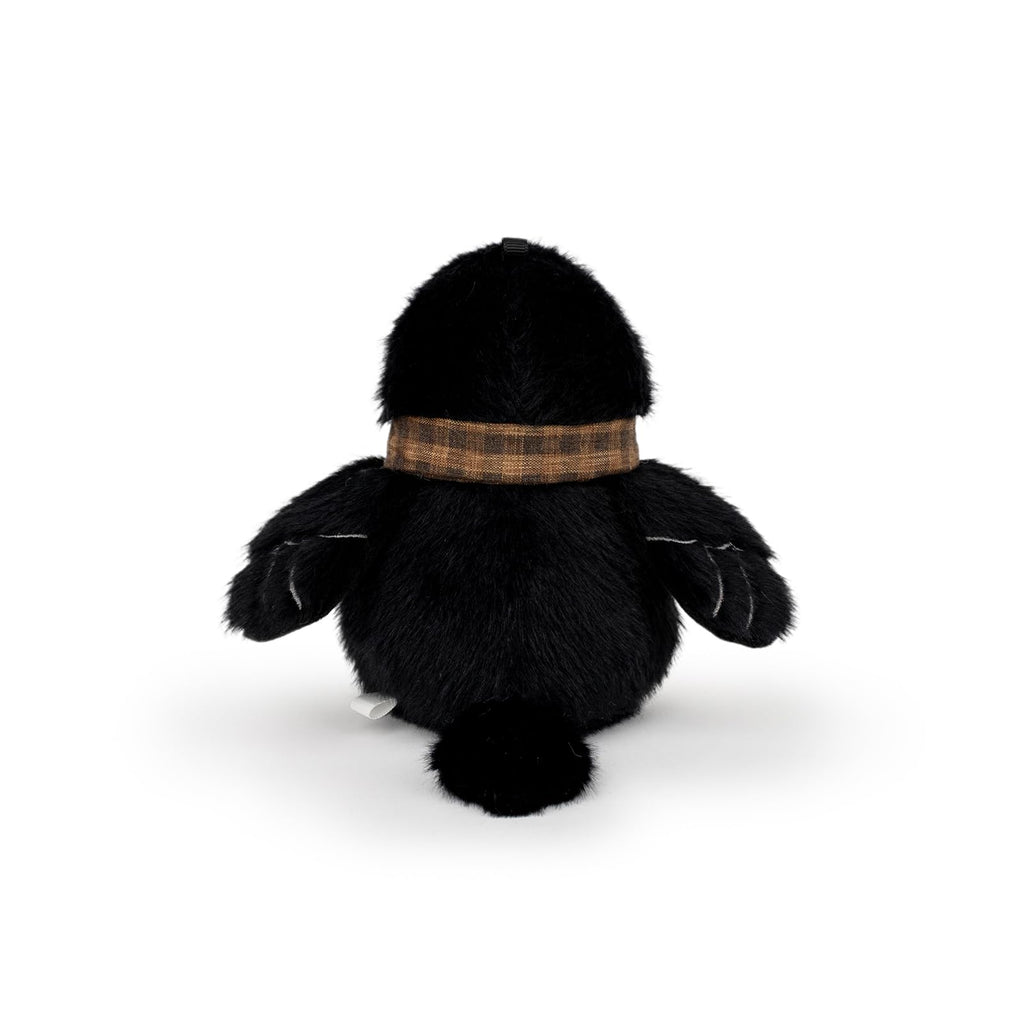 Adorlynetty Crow Plush – 4.5-Inch Soft Stuffed Bird with Shawl, Safe for Kids, Keychain Pendant