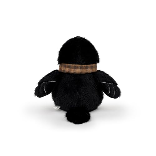 Adorlynetty Crow Plush – 4.5-Inch Soft Stuffed Bird with Shawl, Safe for Kids, Keychain Pendant