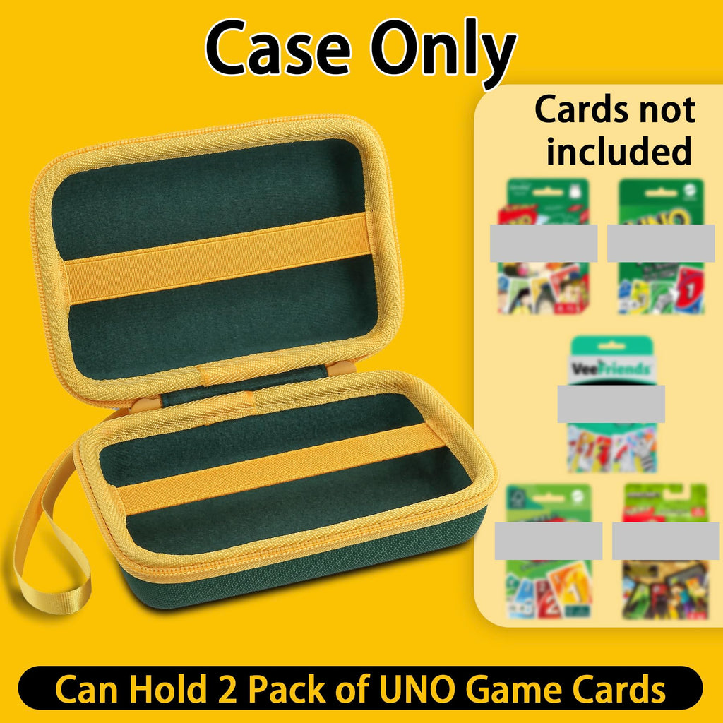 Aenllosi Hard Case for UNO Cards – Holds Up to 300 Cards, Deep Green (Case Only)