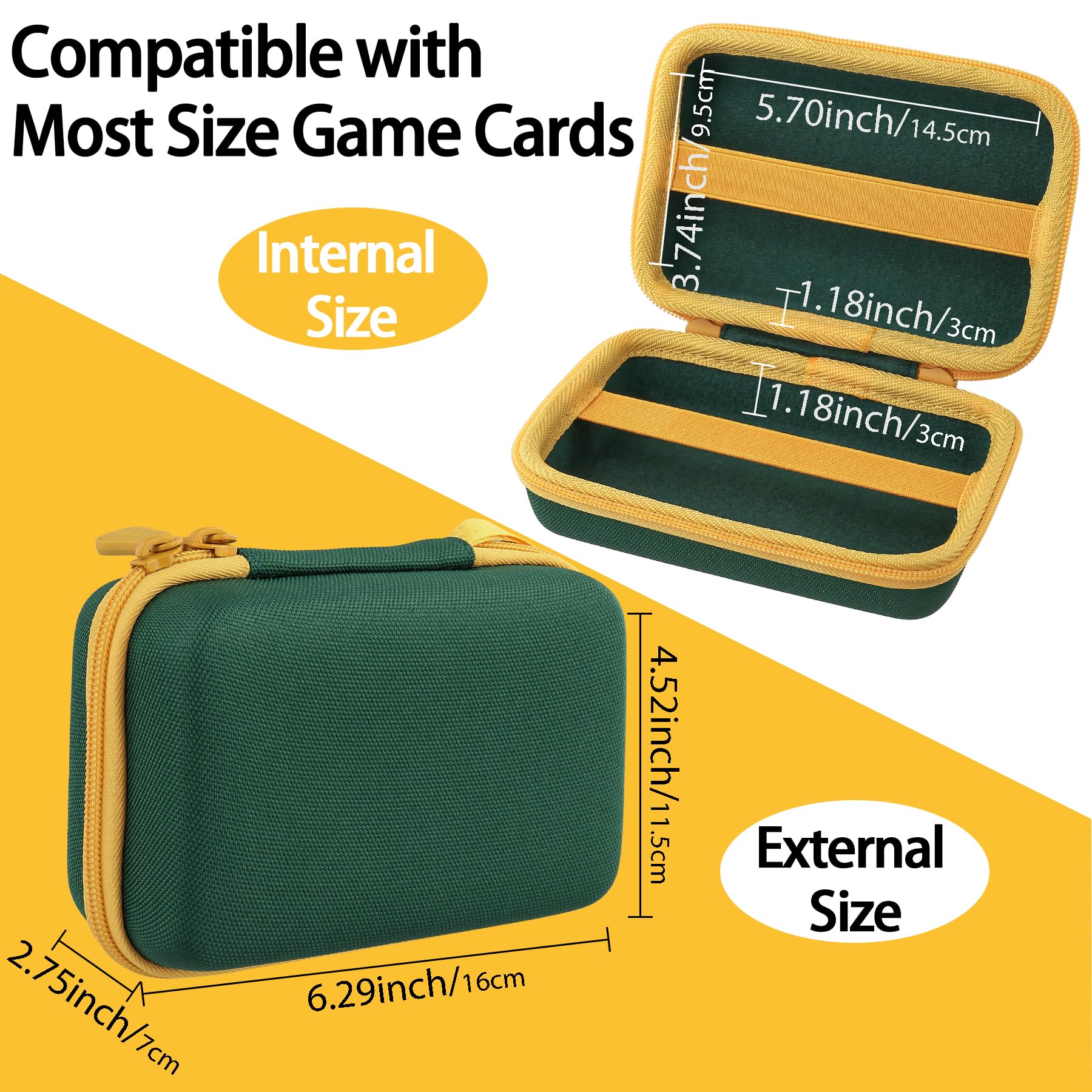 Aenllosi Hard Case for UNO Cards – Holds Up to 300 Cards, Deep Green (Case Only)
