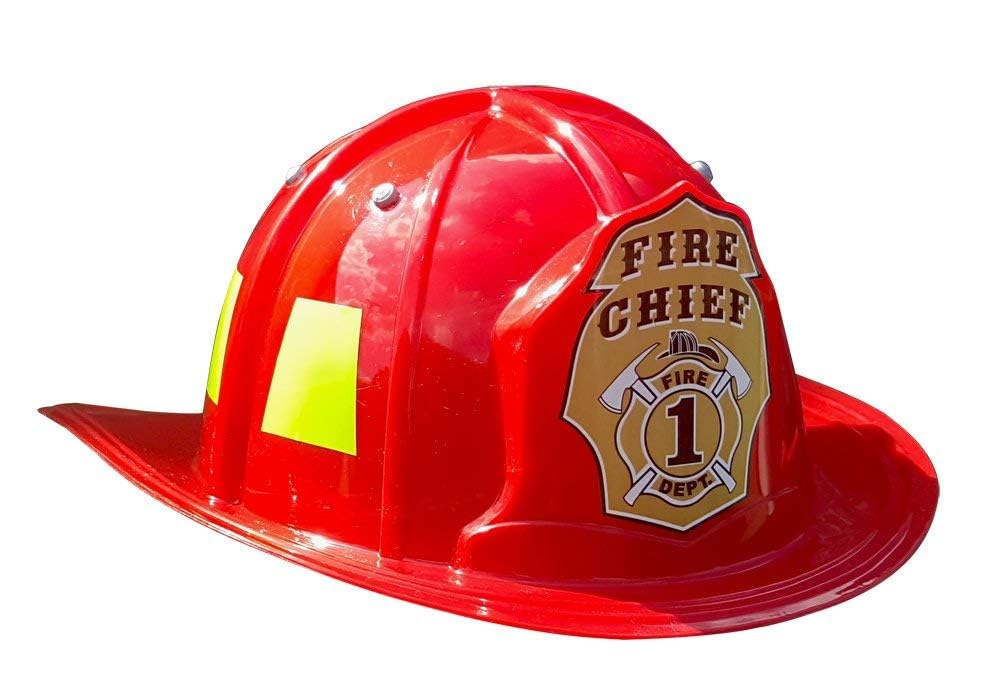 Aeromax Jr. Firefighter Helmet – Red, Adjustable Youth Size for Kids' Dress-Up