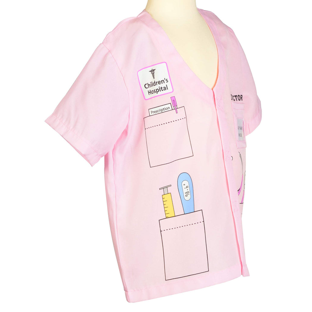 Aeromax My 1st Career Gear Doctor Top (Pink) – Dress-Up Role Play for Kids Ages 3-6