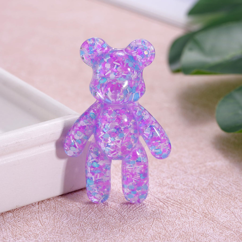 Aesnefe Pocket Bear Hug - Purple Worry Bear for Anxiety Relief with Encouraging Card