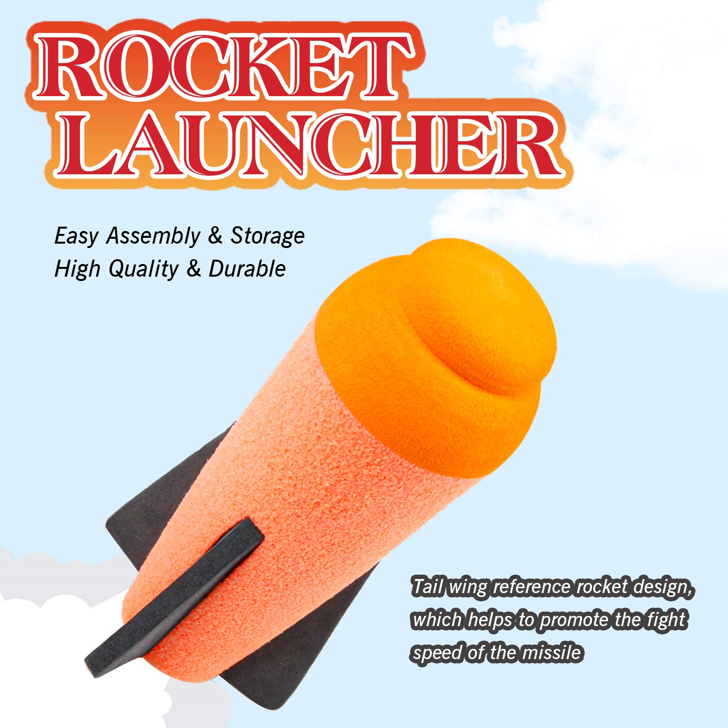 Aevdor 6-Pack Foam Mega Missile Refill Darts for Nerf N-Strike Elite Blasters
