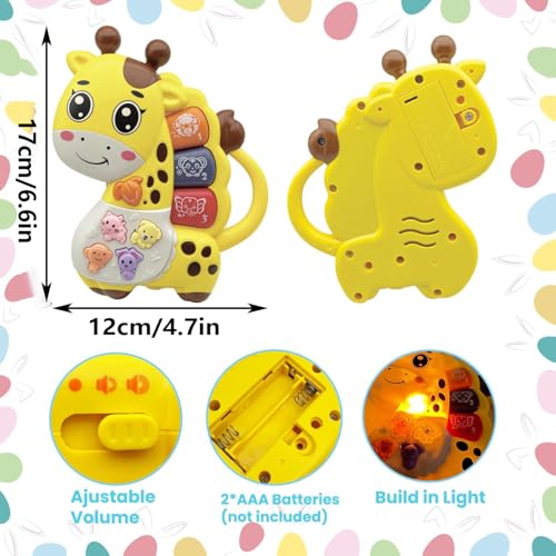 AFKSTL Baby Piano Toy for 6-12 Months - Light Up Musical Toy with 3 Modes, Giraffe Design