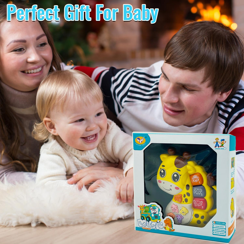 AFKSTL Baby Piano Toy for 6-12 Months - Light Up Musical Toy with 3 Modes, Giraffe Design