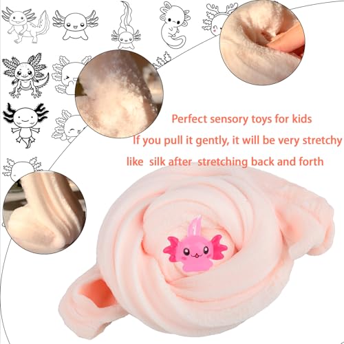 Afofall Axolotl Cloud Slime - 8 oz Pre-Made Scented Slime with Resin Charm & Add-Ins