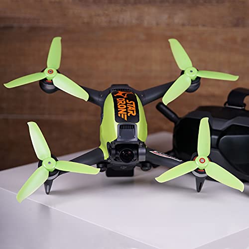 AFOIS 5328 Propellers for DJI FPV Drone (8-Pack) - Low Noise Quick-Release Green PC Blades
