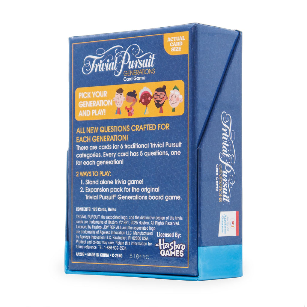 Ageless Games Trivial Pursuit Generations Expansion – Multigenerational Trivia Cards for Game Night