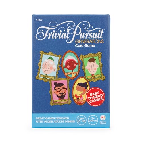 Ageless Games Trivial Pursuit Generations Expansion – Multigenerational Trivia Cards for Game Night