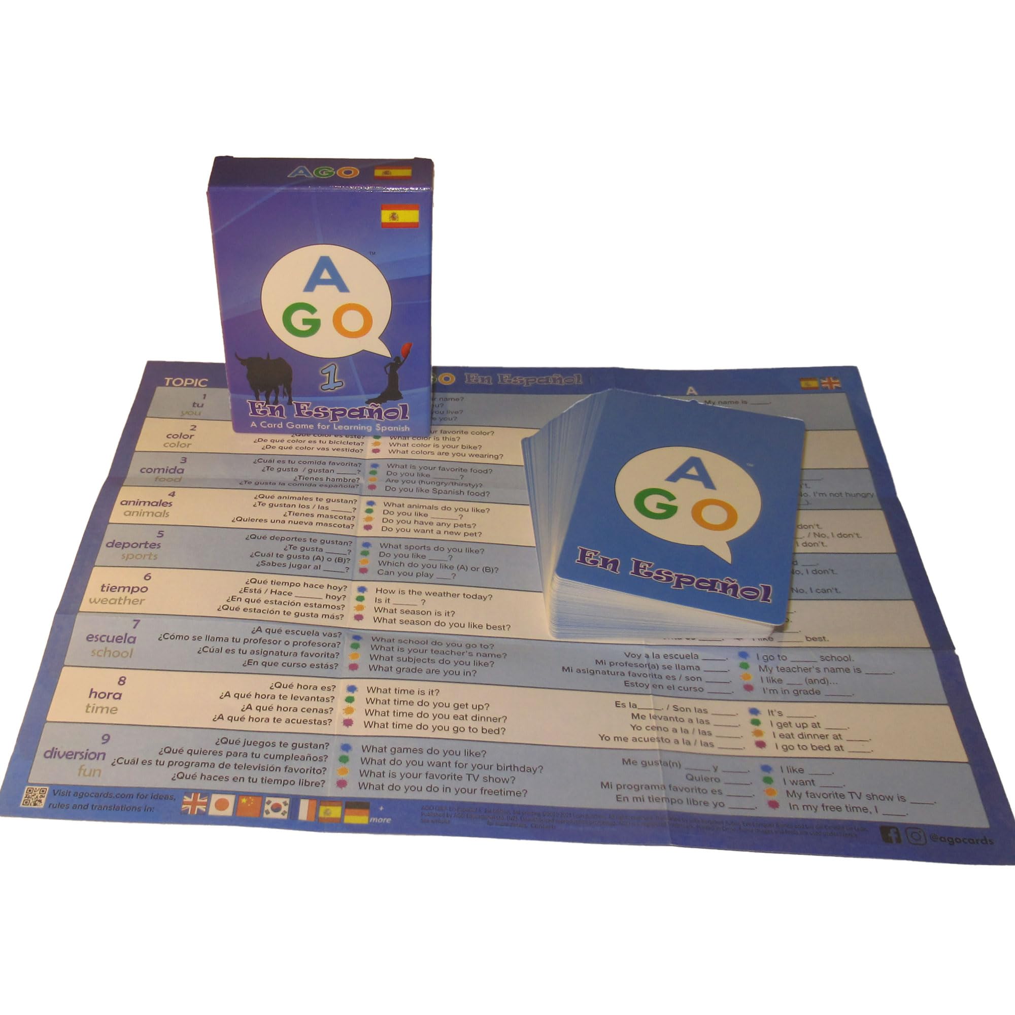 AGO En Español Card Game – Fun Spanish Conversation Practice for Beginners