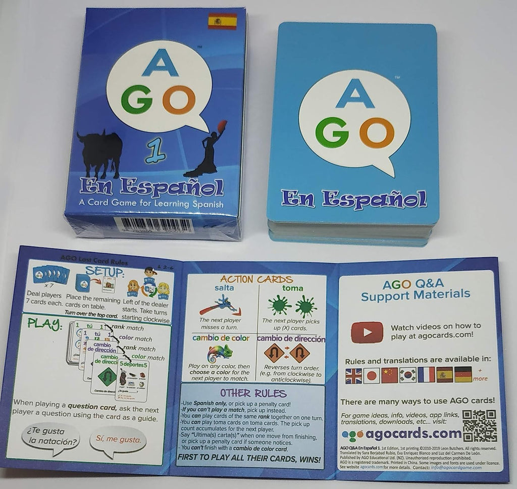 AGO En Español Card Game – Fun Spanish Conversation Practice for Beginners