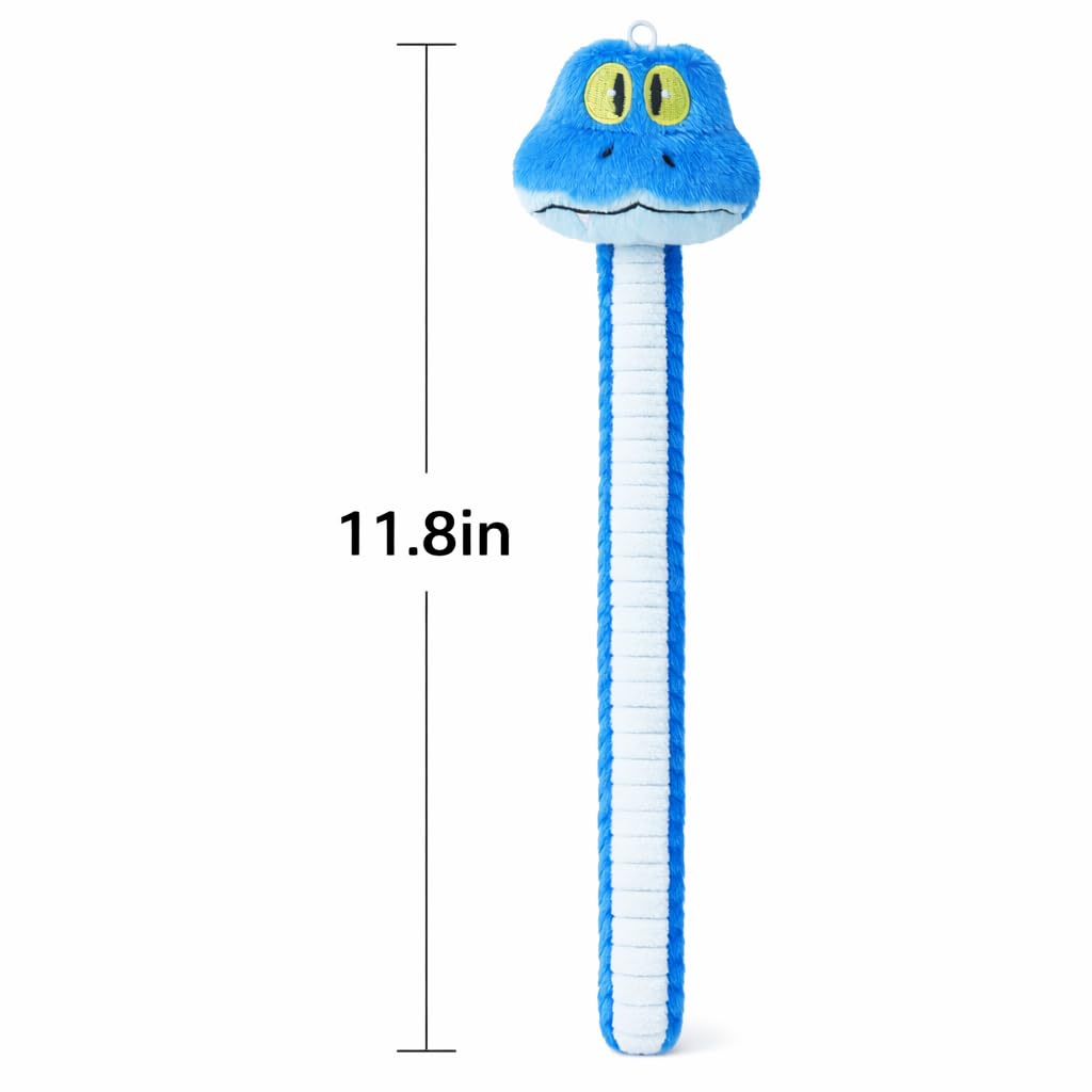 Ahlsense 11.8-Inch Cute Blue Snake Plush Toy – Soft Flexible Stuffed Animal for Kids and Snake Lovers