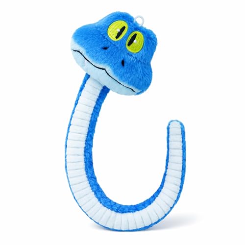 Ahlsense 11.8-Inch Cute Blue Snake Plush Toy – Soft Flexible Stuffed Animal for Kids and Snake Lovers